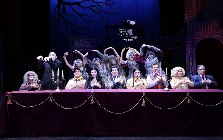 Becca Lerman as an _Ancestor_ in the 2014 production of _The Addams Family_ at Greater Bos