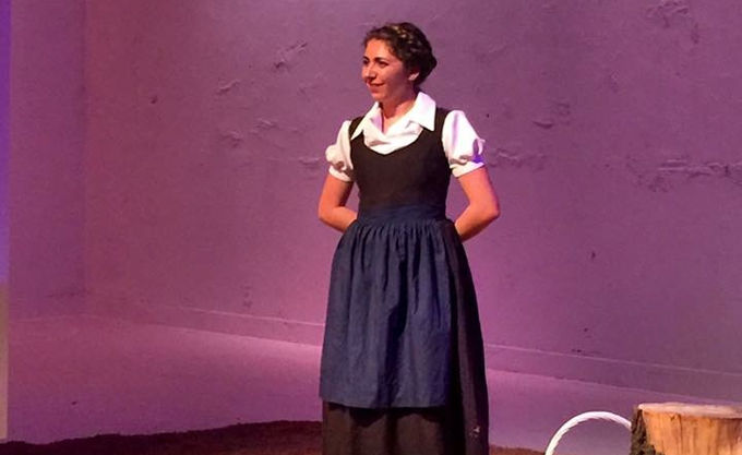 Becca Lerman as _The Maid_ in the CalArts 2017 production of _The Seagull_ by Anton Chekov