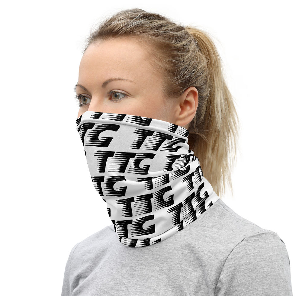 Thumbnail: Unisex White/Black TTG Speed Neck Gaiter