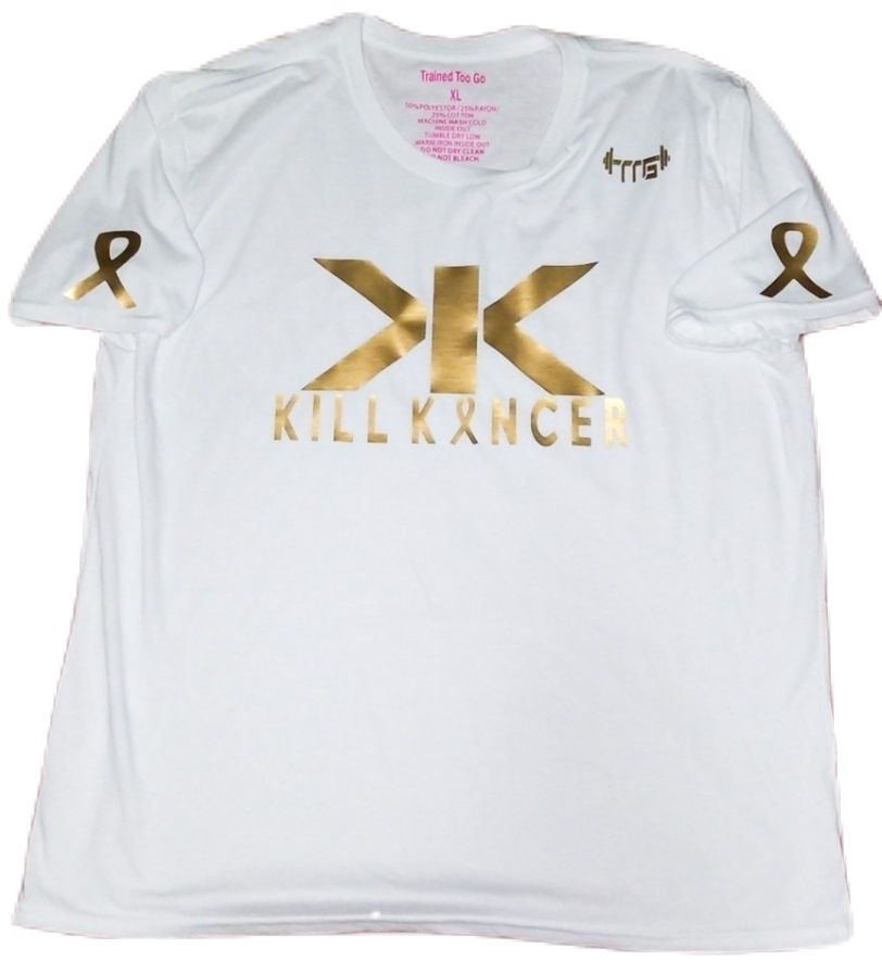 Unisex White/Old Gold Kill Childhood Kancer Premium Jersey