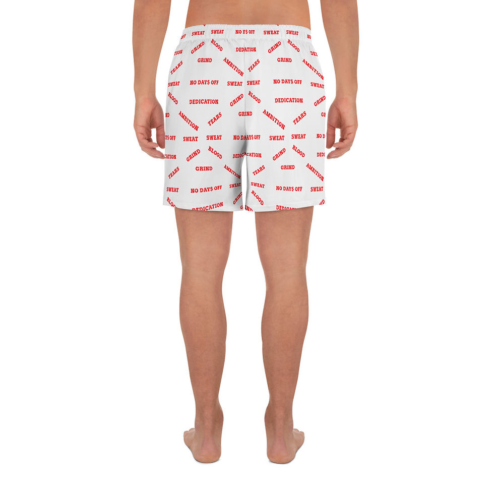 Thumbnail: Hustle Hard White/Black/Red Premier Shorts