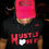 Thumbnail: Men's Hustle Hard Black/Red/White Short Sleeve Hoodied Shirt