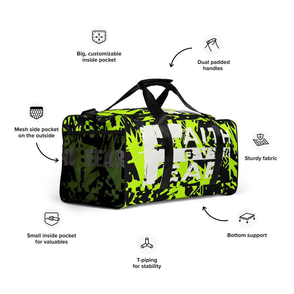 TTG Neon Yellow/Black Duffle Bag