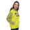 Thumbnail: Unisex Hussle Hard Neon Yellow/Royal Blue Hoodie