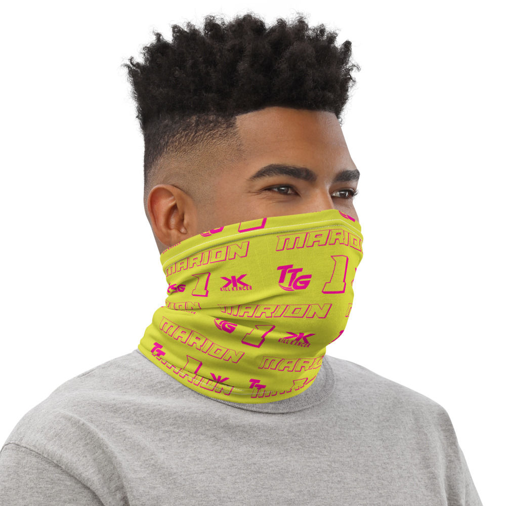 Unisex Kill Breast Kancer Neon Yellow/Pink Custom All-Over Team Neck Gaiter 