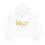 Thumbnail: Women's Old Gold/ White Hustle Hard Crop Hoodie