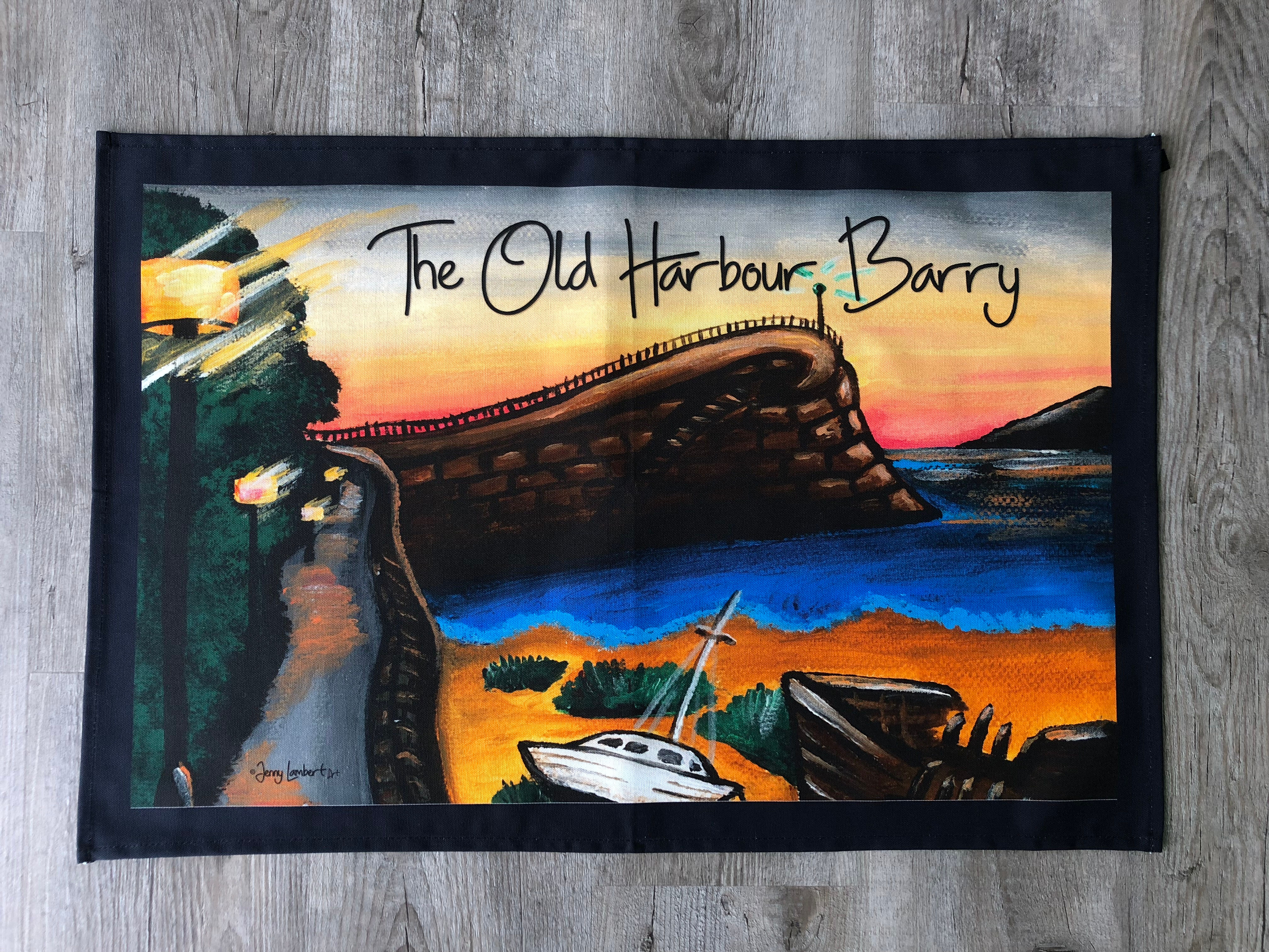 The Old Harbour, Barry- Tea Towel