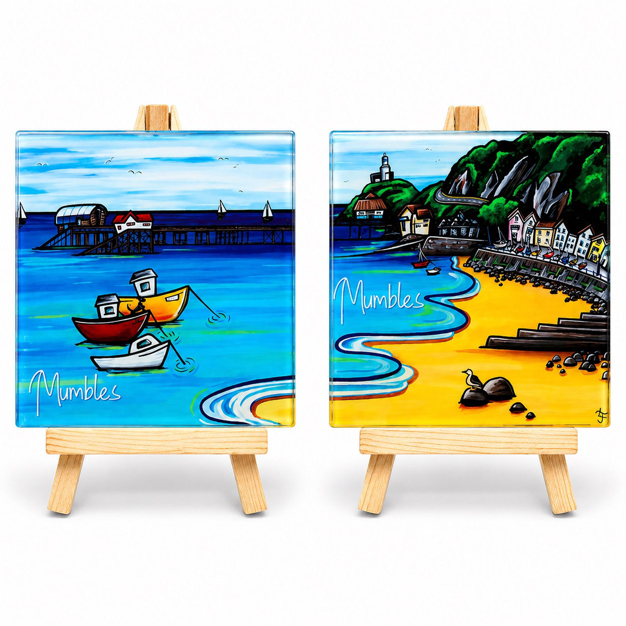 Mumbles- Glass Coasters