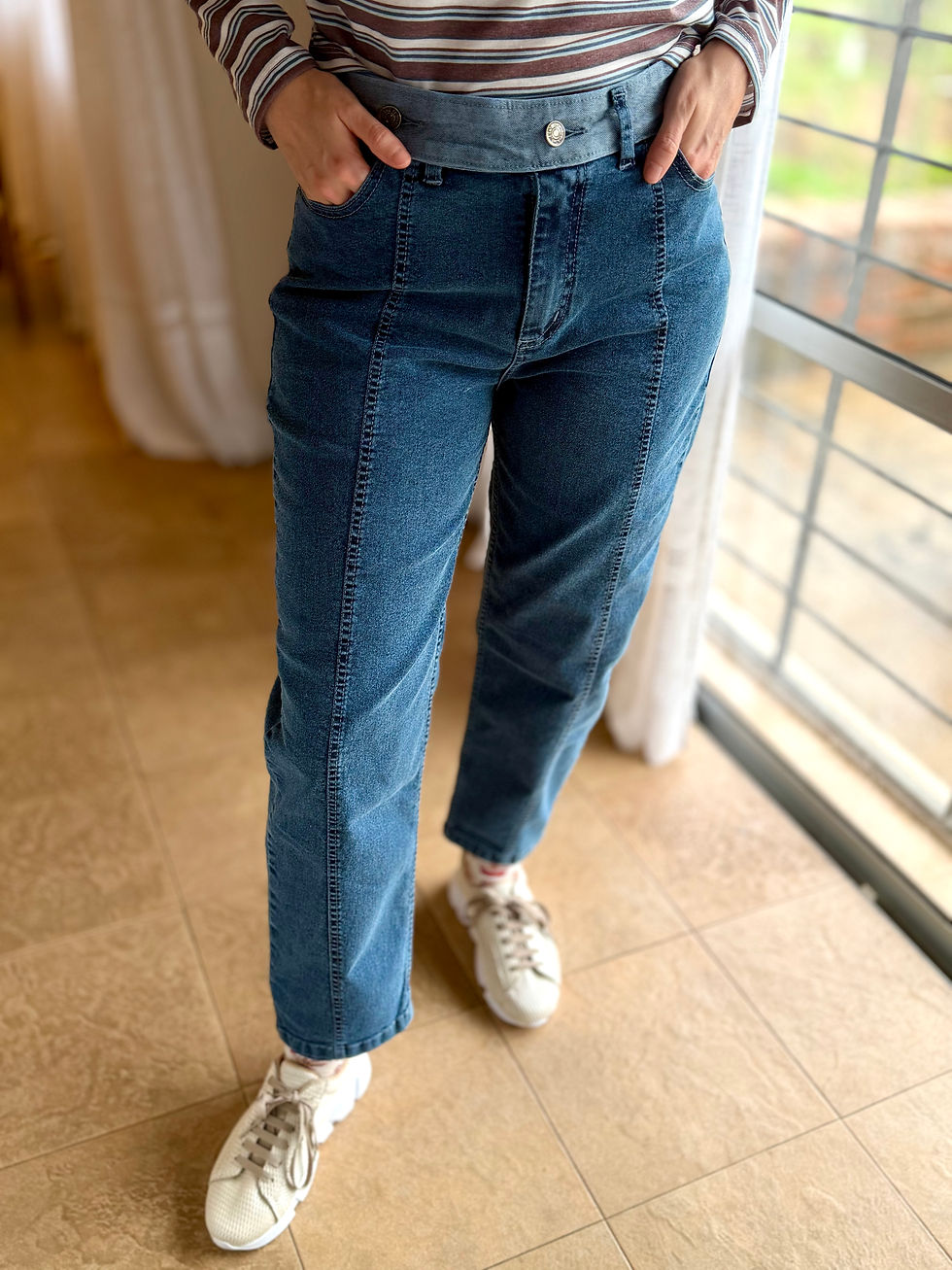Miniatura: Jean Liberty - Momfit azul