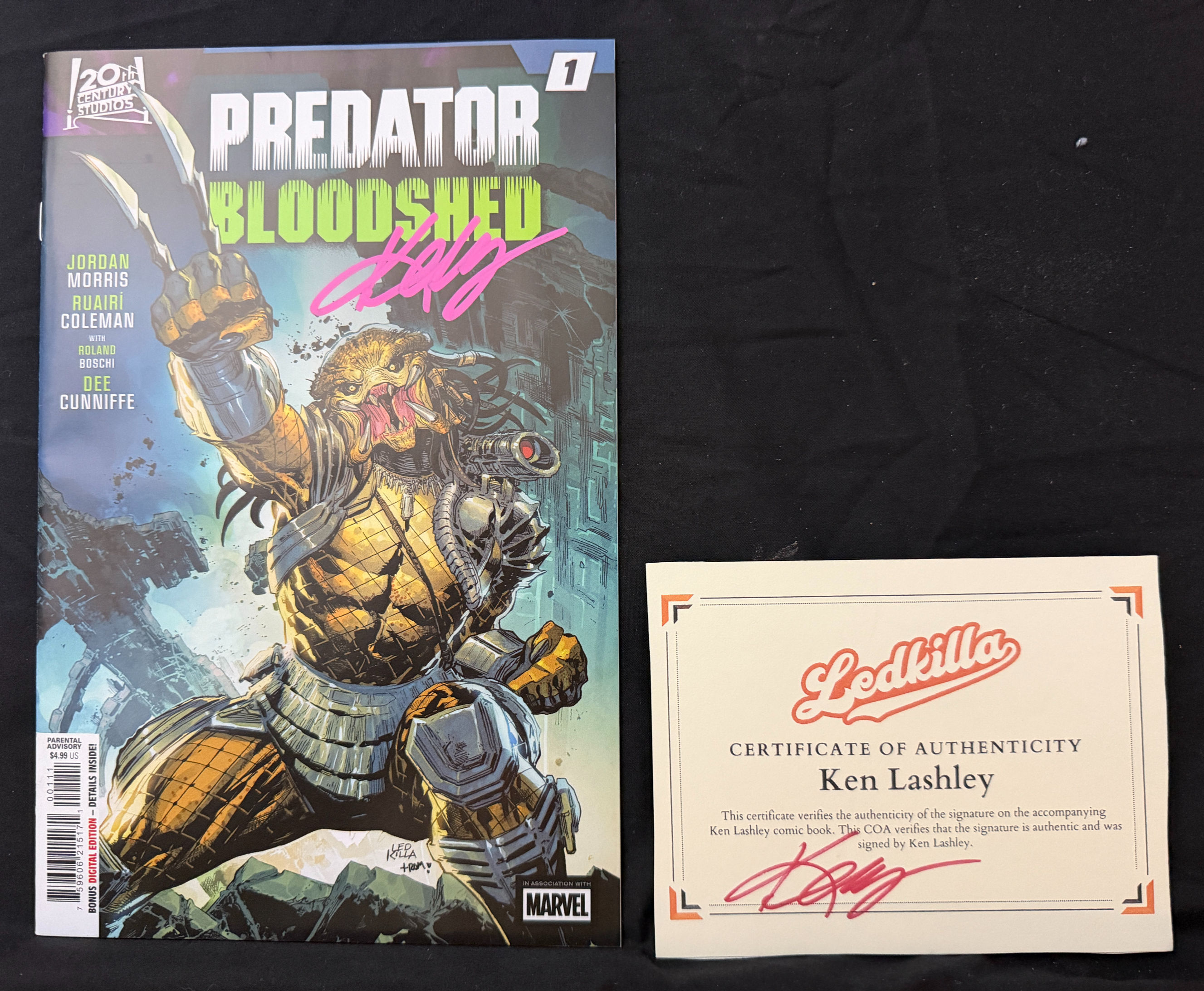 Predator Bloodshed #1 Ken Lashley signed 