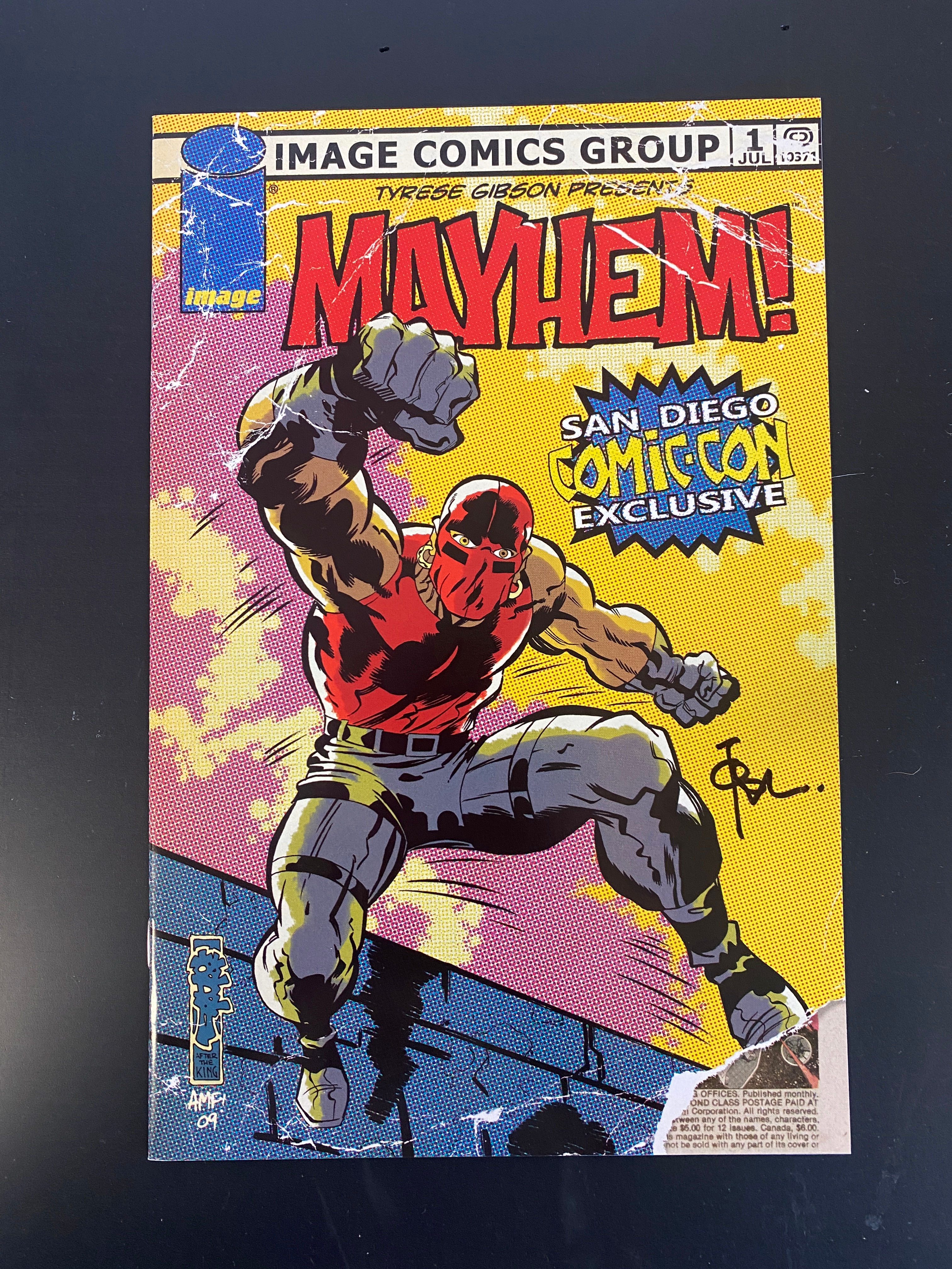 Mayhem #1B signed by Tyrese Gibson