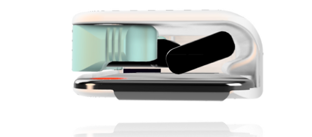 Handle folds inside the razor