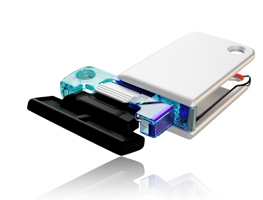 Micro travel razor with foldable handle and magnets