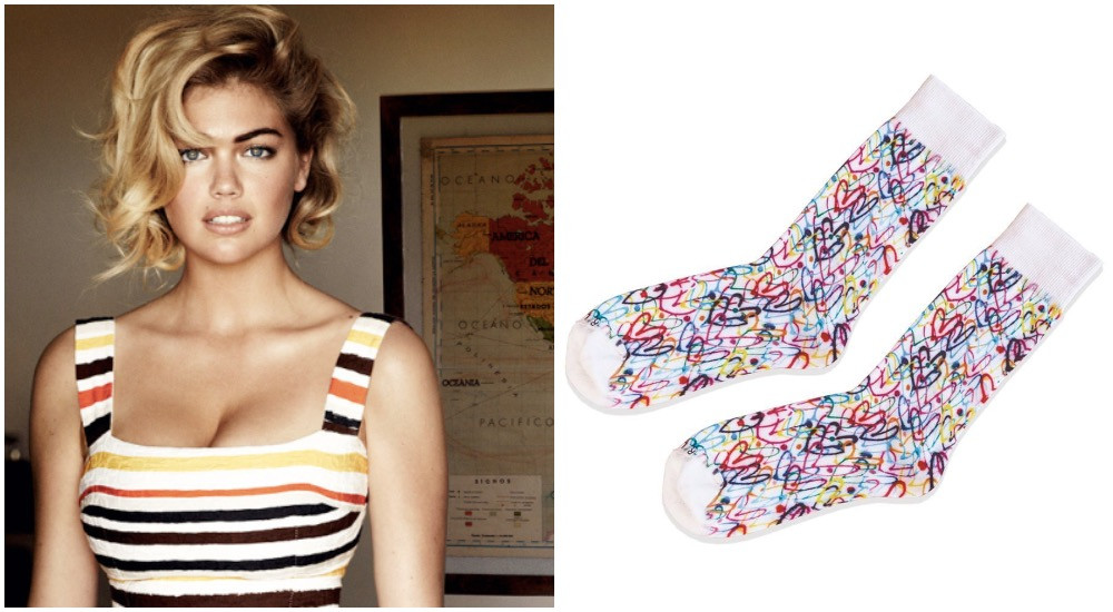 Kate Upton James Goldcrown Related Garments Bleeding wall socks