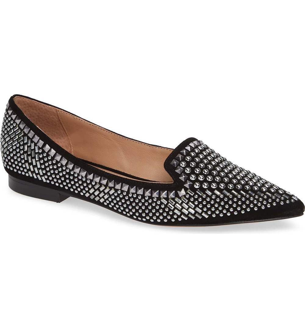 Linea Paolo Studded Loafer Embellished Point Toe