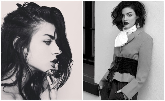Frances Bean Cobain Lucy Hale Messy Hair Deep Side Part