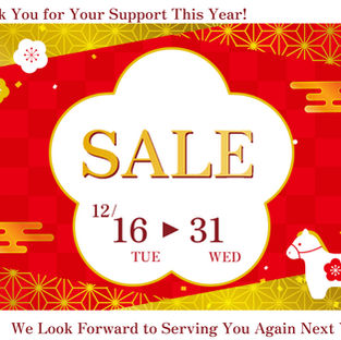 Holiday Sale 12/16-31