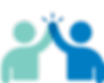 Icon showing two people sharing a high-five.