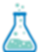 Icon of a chemistry bottle with liquid inside