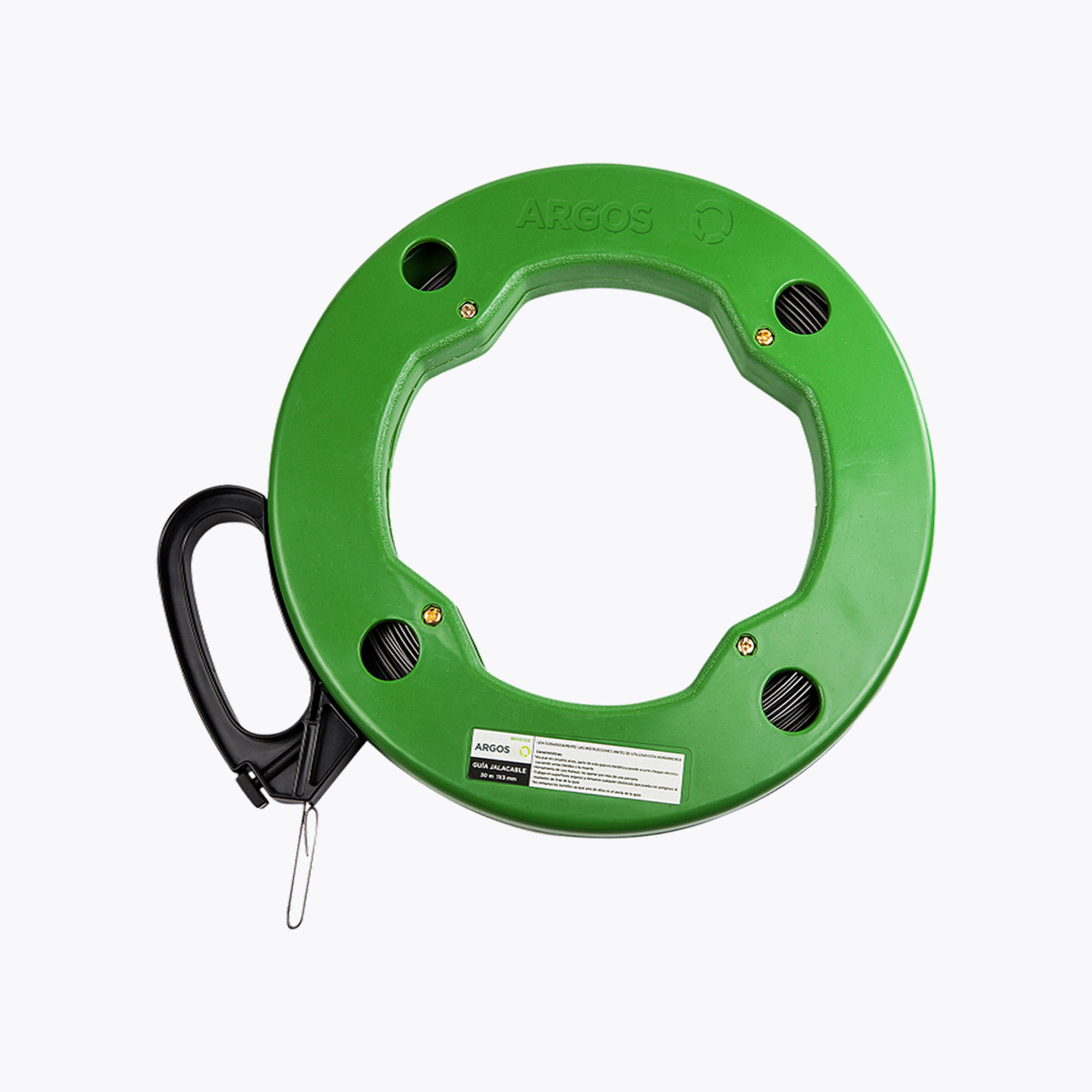 Guía jala cables de acero Argos para pasar cables en instalaciones eléctricas de 15 y 30 metros.
