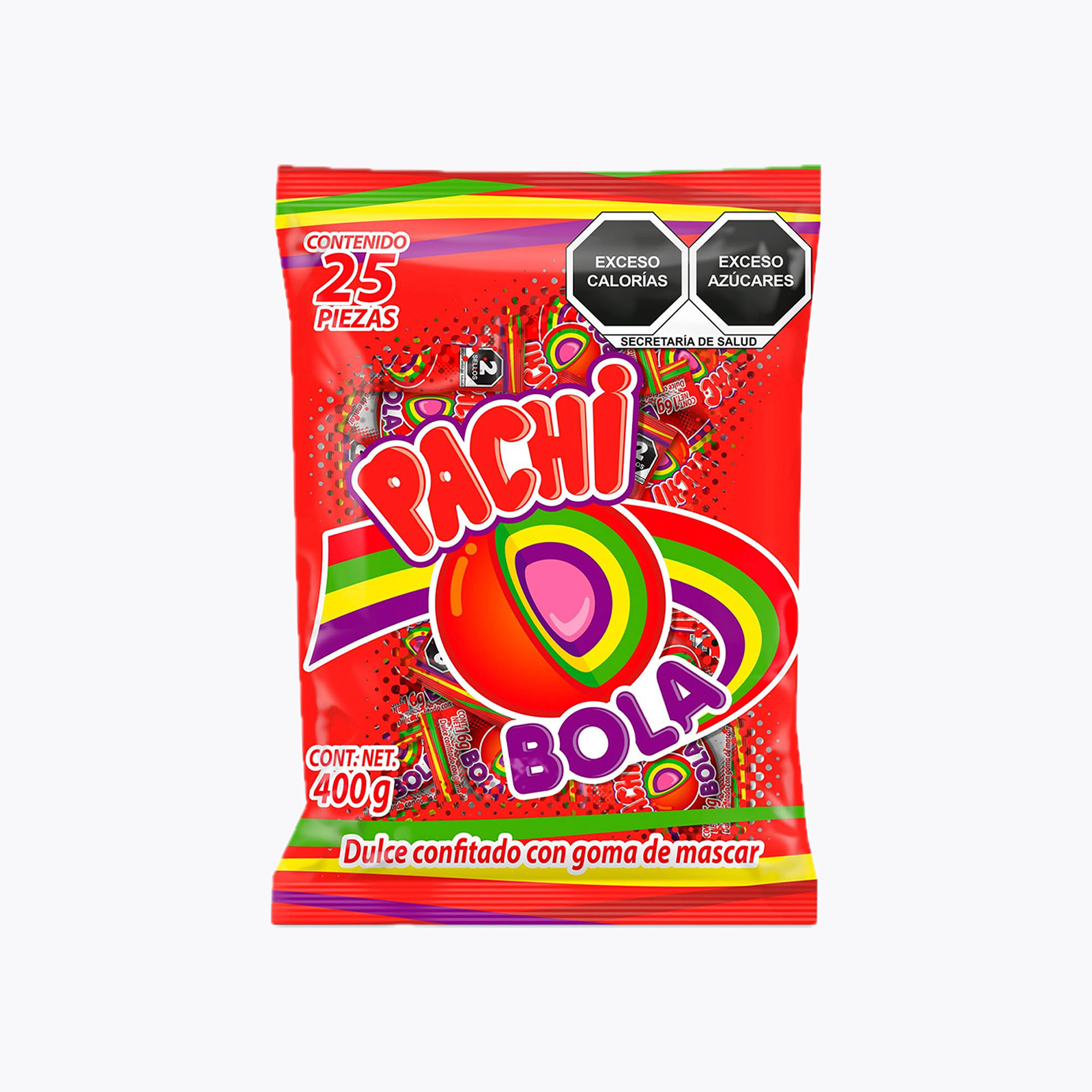 Dulce confitada con goma de mascar, dulce mexicano