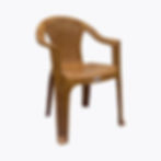Silla Jaipur con brazos Prima Unión color sándalo, plástica resistente con capacidad de 500 libras y gel antideslizante