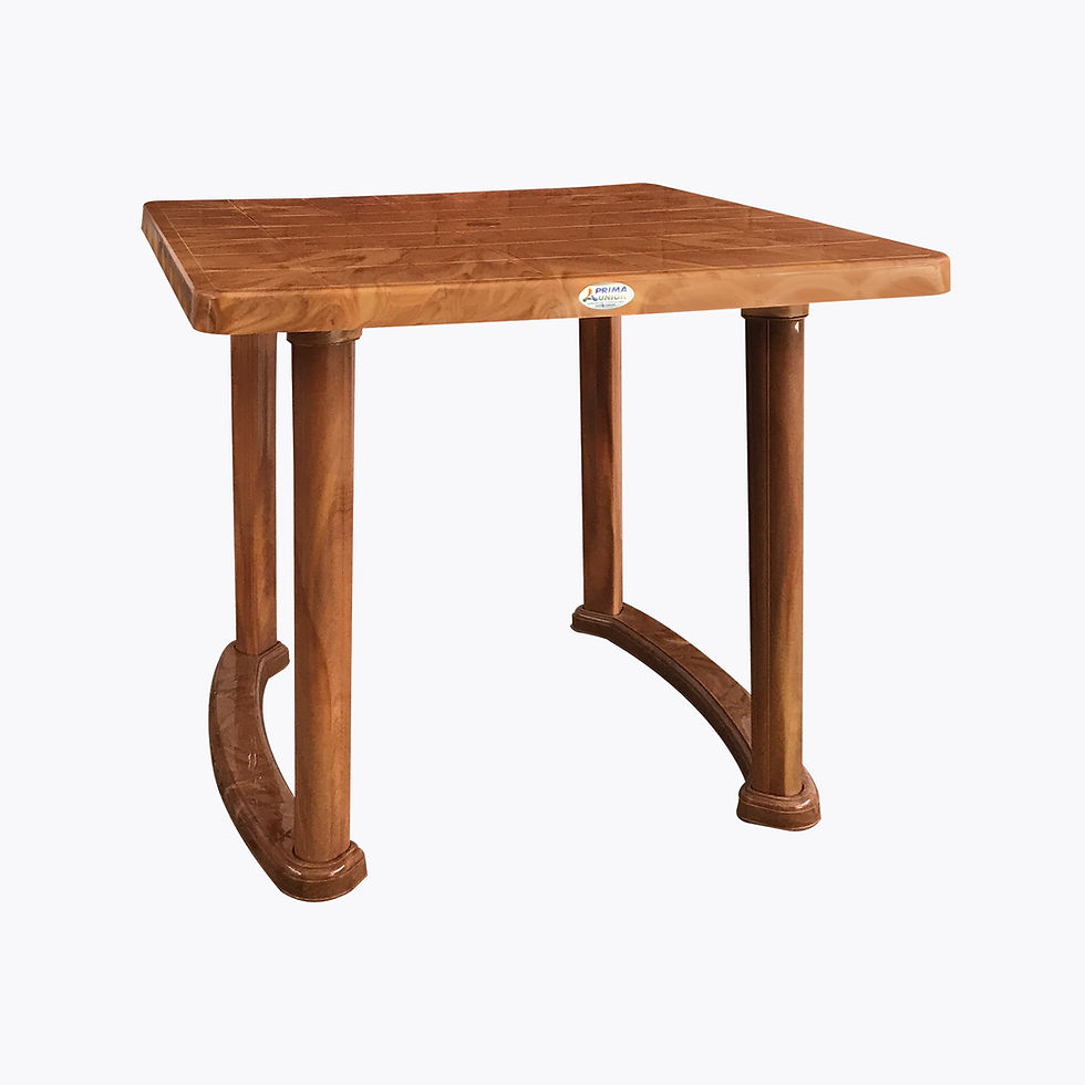 Miniatura: Mesa cuadrada plástica ideal para interiores y exteriores