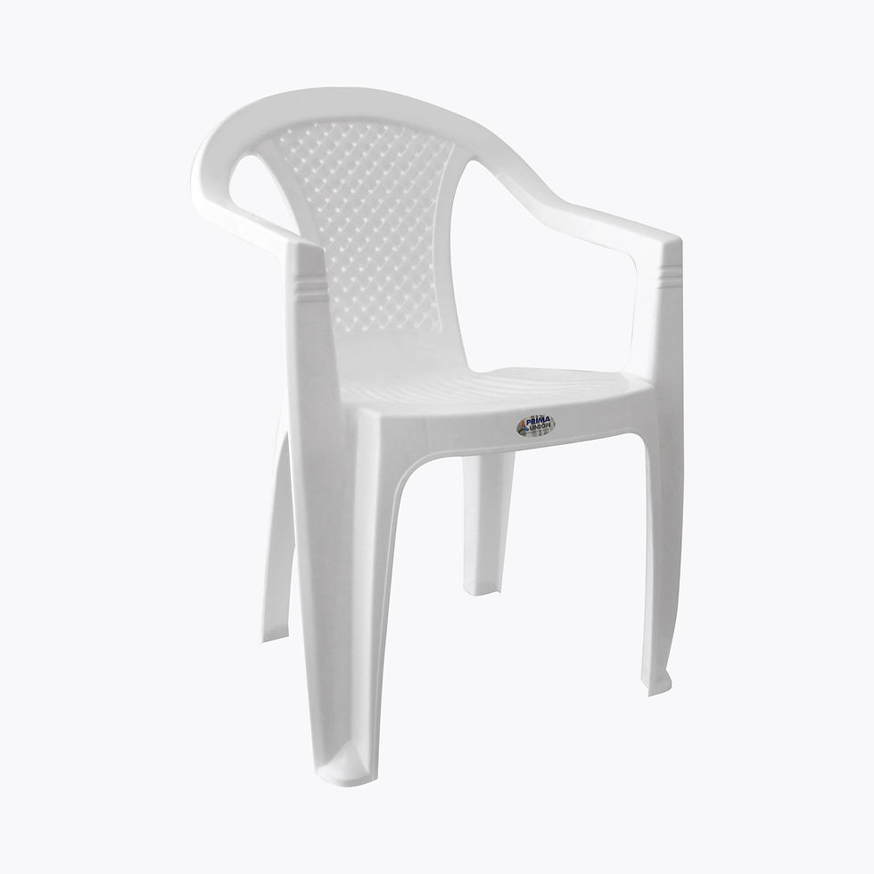 Silla Plástica Berlín con brazo blanco