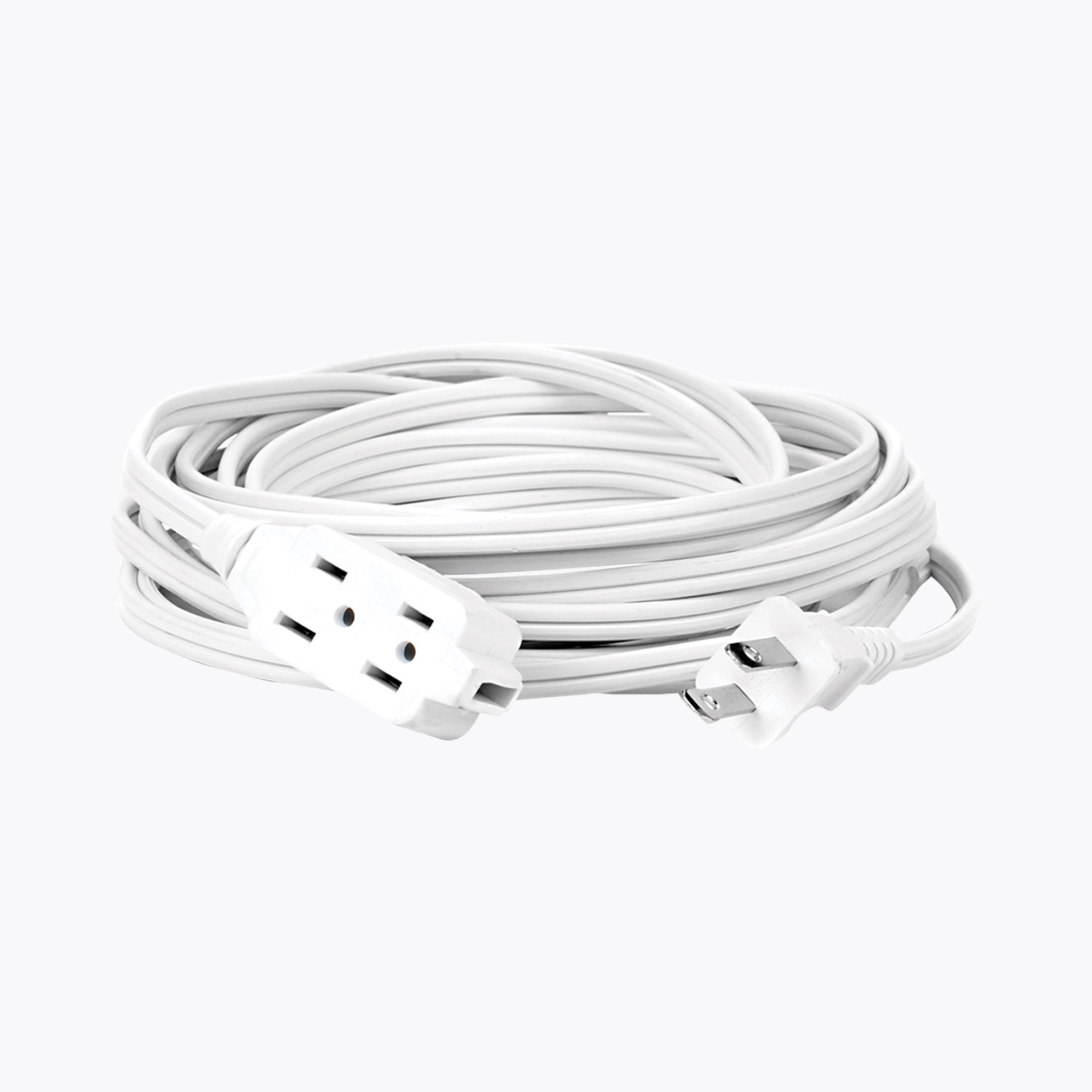 Extensión eléctrica doméstica SPT 2x16 color blanco con diferentes longitudes para uso en el hogar.