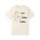 Thumbnail: T-shirt with a line drawing odd a relaxed looking child stimming by listening to music, using a tangle fidget, and moving. The shirt has text that says "Let Kids Stim" | color: ivory