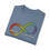 Thumbnail: An ice blue colored t-shirt with a rainbow colored pencil in the shape of an infinity symbol. Text says: Neurodiversity Affirming