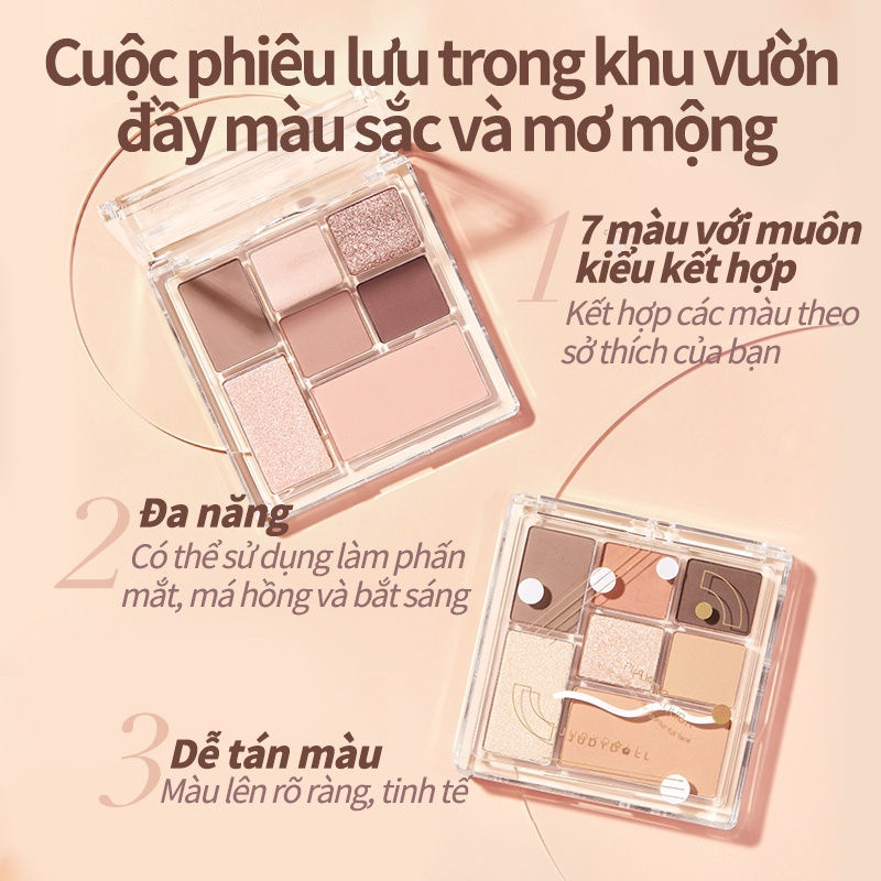 Hình thu nhỏ: Bảng Phấn Mắt Judydoll 7 Màu - 26 Tông Nâu Nude 8.5g Play Color All-In-One Palet