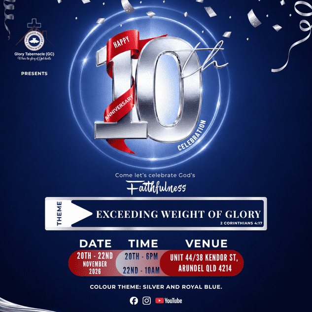 RCCG Glory Tabernacle is 10!