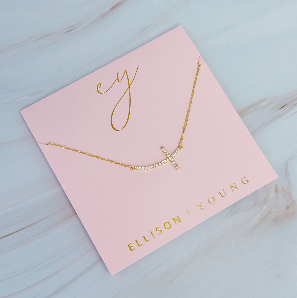 Thumbnail: Shiny Side Cross Necklace