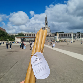 Candles lit at the Fatima Sanctuary for online prayer requests