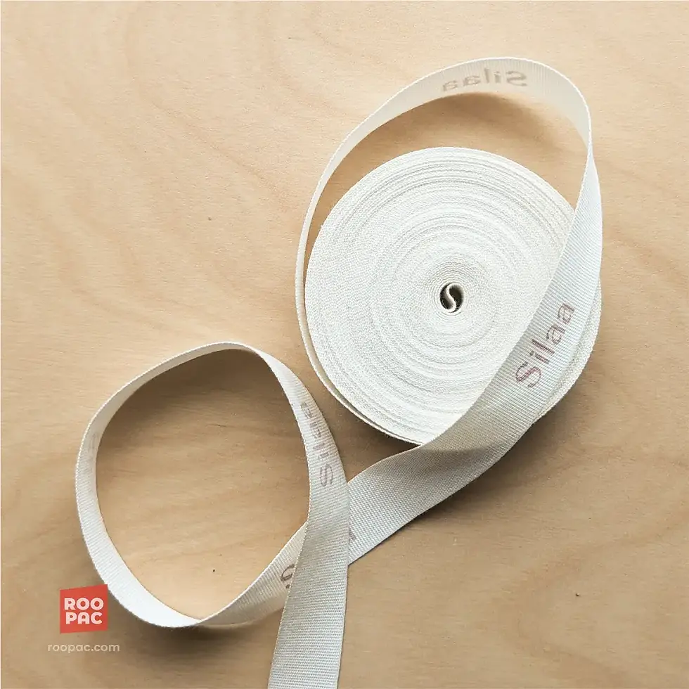 Thumbnail: Textured custom cotton labels roll made from 100% natural cotton
