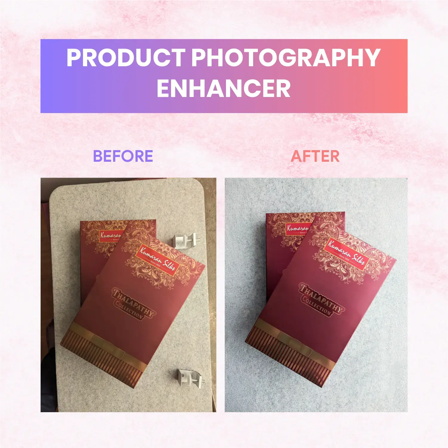 Enhanced product photography with color correction and background extension