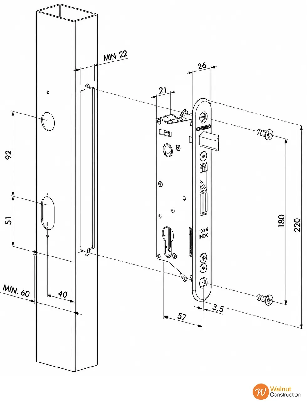 Thumbnail: Locinox Sixty Swing Lock