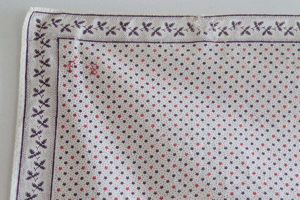サムネイル： antique botanical cotton scarf