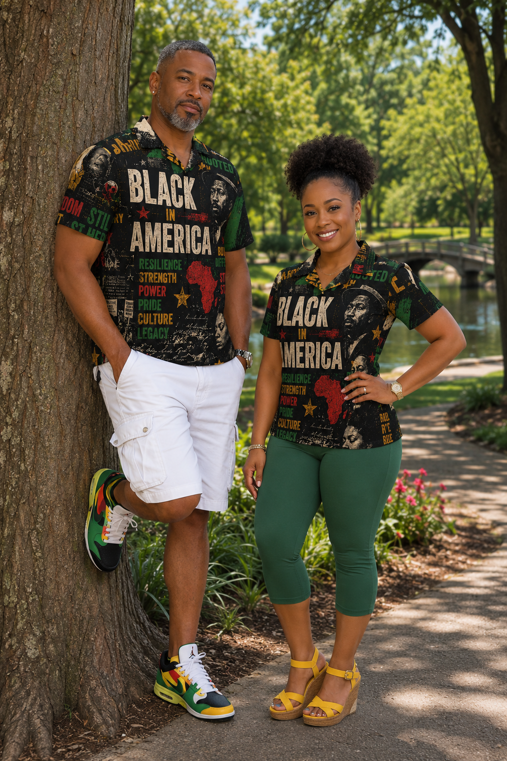 Black Wall Street Juneteenth Heritage Button-Up