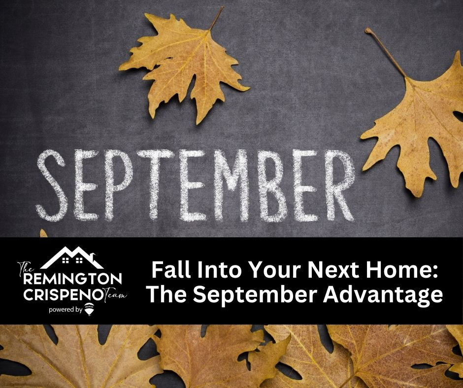 a chalkboard with the word 'September' and leaves falling