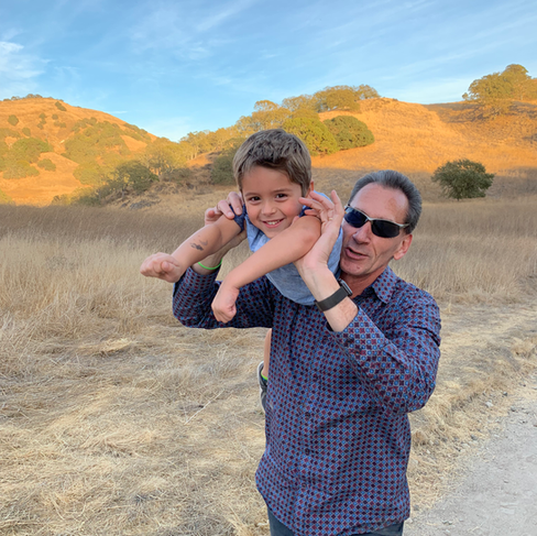 Doug and his grandson exploring Shell Ridge