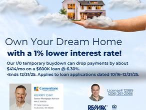 Save 1% on Your Mortgage Rate for the First Year: A Limited-Time Rate Buydown