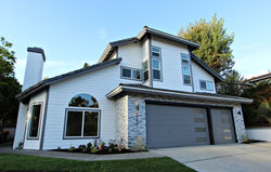 contemporary curb appeal white grey