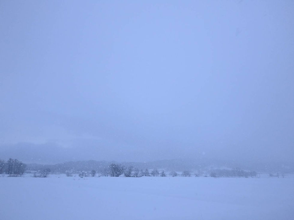 三笠市雪景色