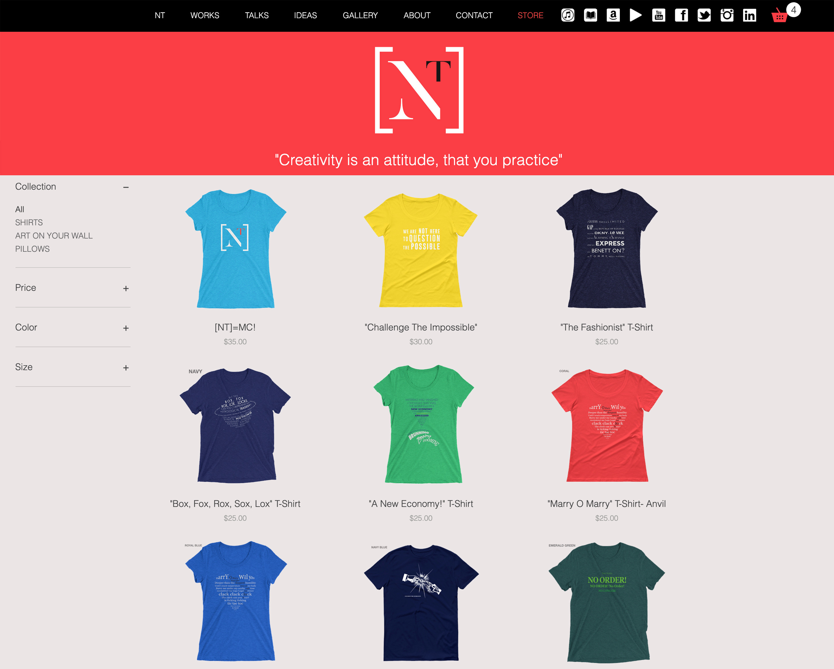Natasha Tsakos Shop Unique Shirts Books Art For Your Walls
