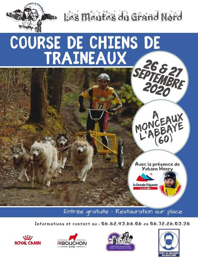Course de chiens de traîneaux FFPTC à Monceaux l’Abbaye