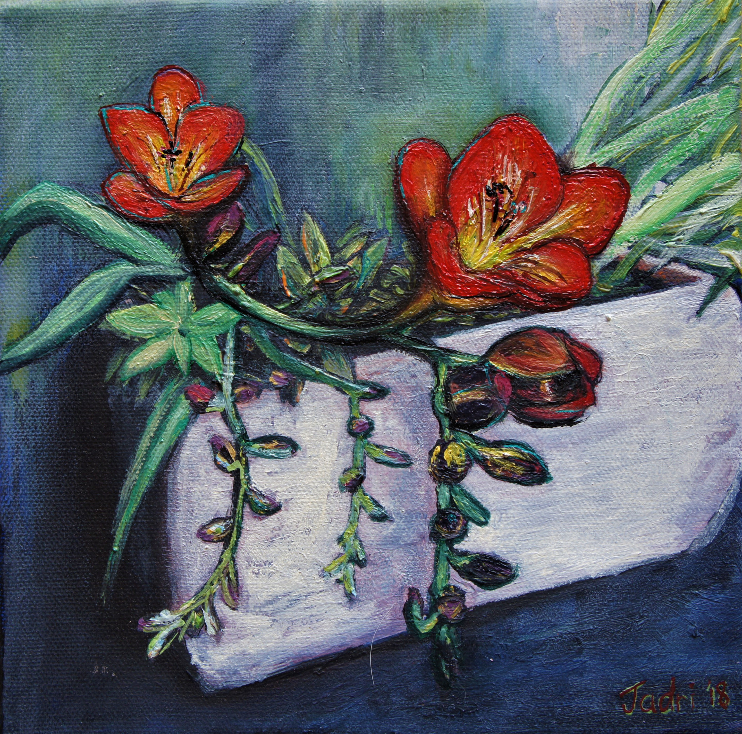 Freezia in full bloom