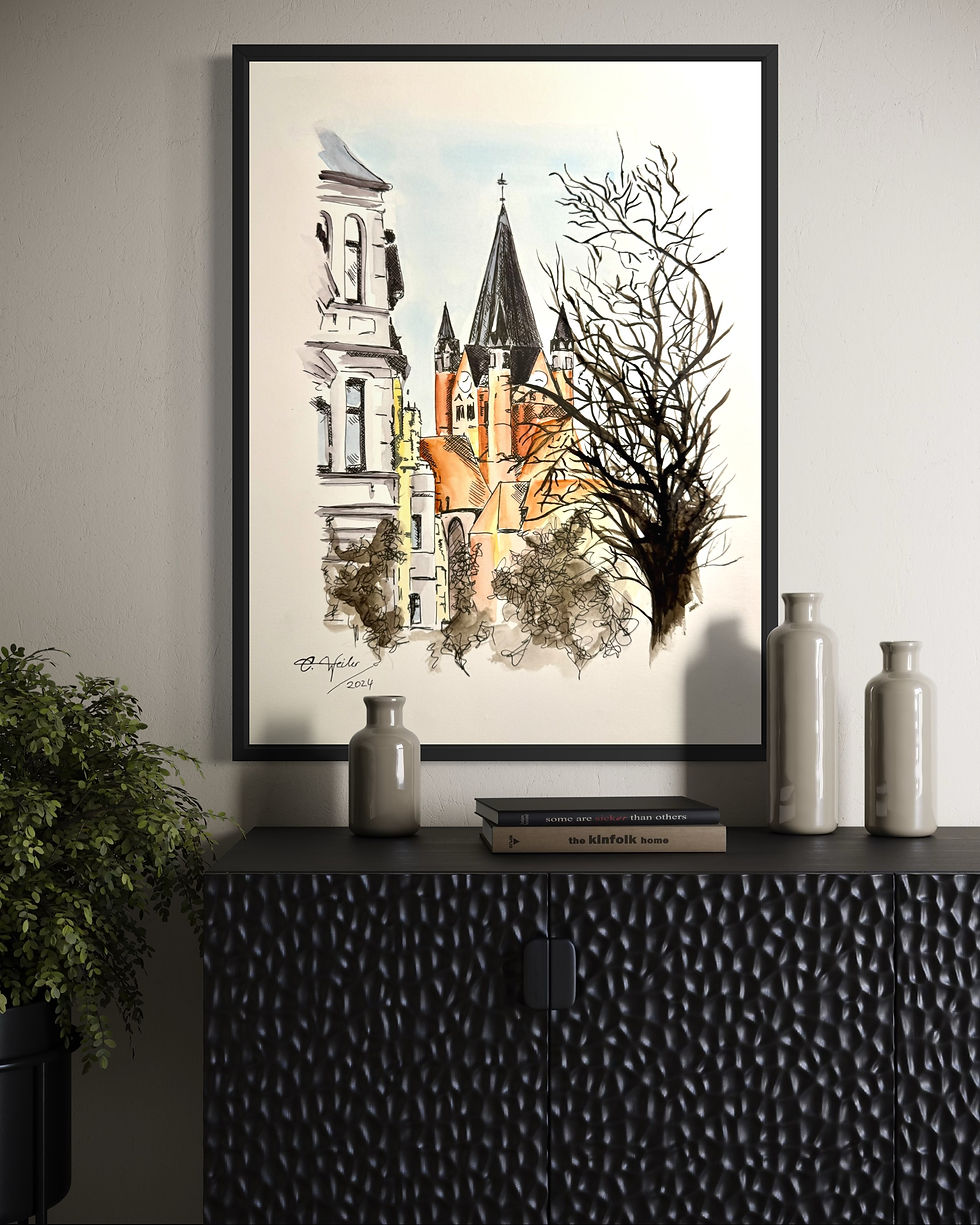Mal dich glücklich! ♥ Grundlagen Aquarellkunst & Colorieren anhand der Pauluskirche