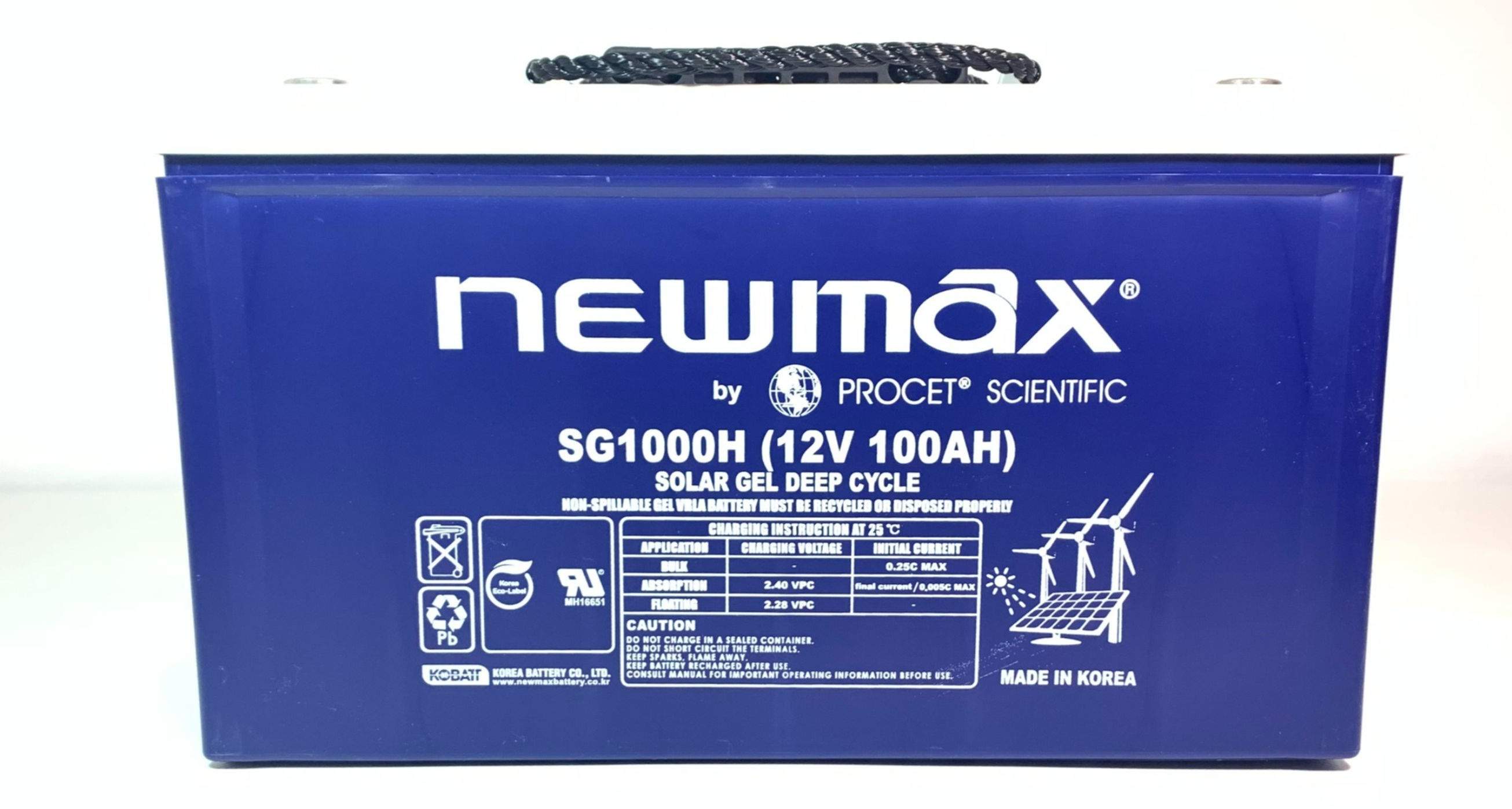 Batería de GEL 12V, 100Ah, Ciclo Profundo, NewMax